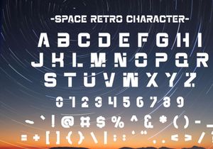Space Retro - Futuristic Font