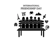 international friendship day flat design vector illustration
