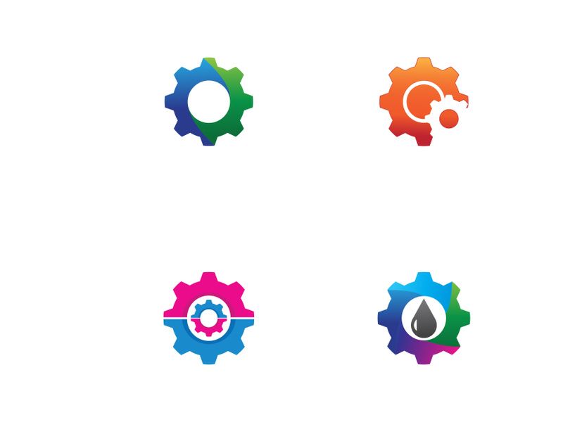 gear logo creative design.
