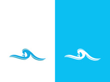 Wave beach vector illustration design logo