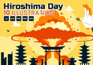10 Hiroshima Day Illustration