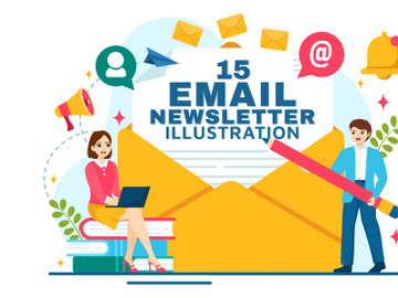 15 Email Newsletter Illustration preview picture