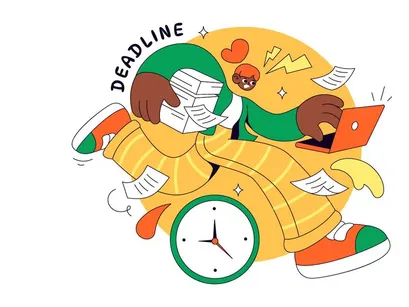 4 Deadline Vector Illustration