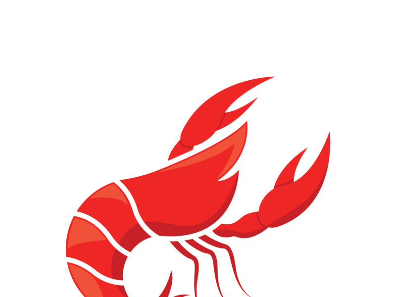 Lobster logo design template vector