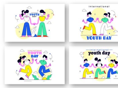10 International Youth Day Illustration