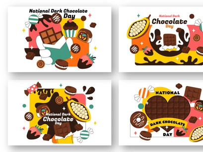10 National Dark Chocolate Day Illustration