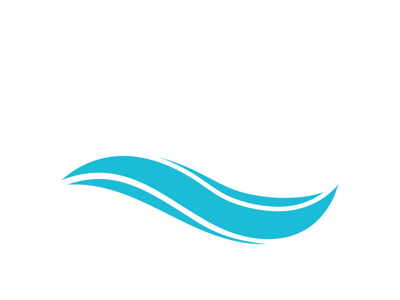 Wave beach vector illustration design logo