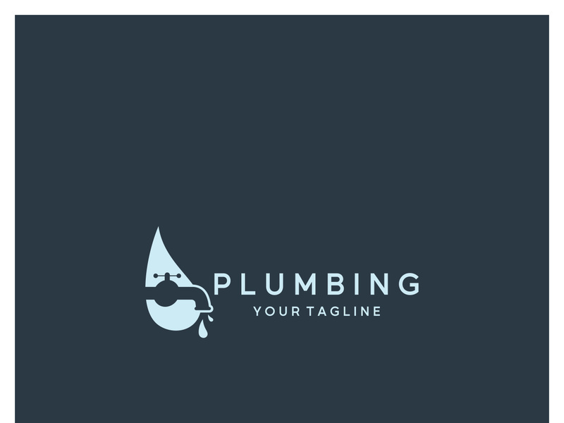 Plumbing logo vector design template. water pipe logo design.Leaking water logotype,Design Concept, Creative Symbol, Icon
