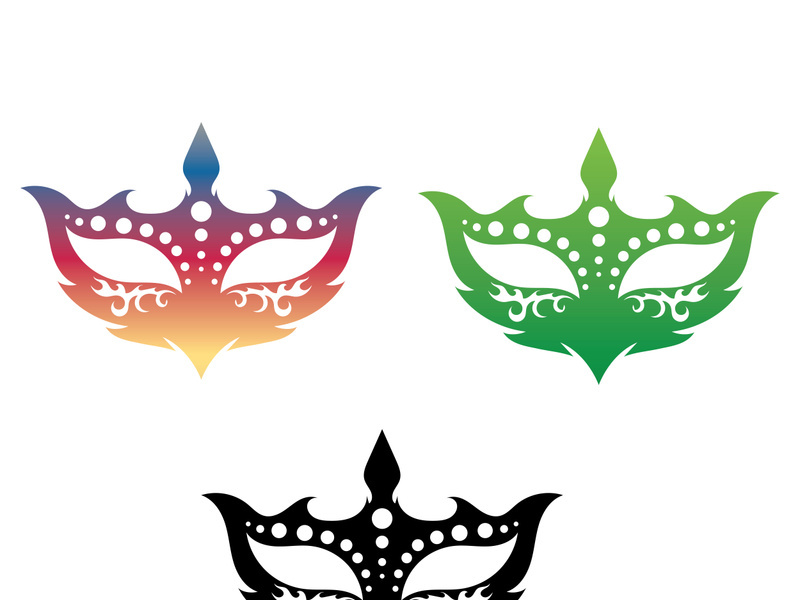 Masquerade Carnival Mask Icon and symbol vector