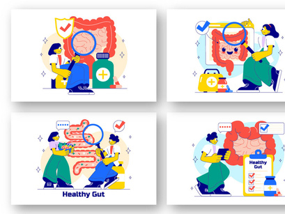 10 Healthy Gut Illustration