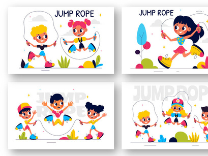 9 Jump Rope Sport Illustration