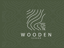 Wood Logo, Wood Fiber Bark Layer Vector
