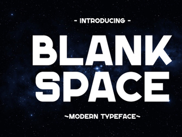 Blank Space - Modern Font preview picture