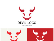 Devil logo design with a modern concept.