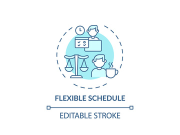Flexible schedule concept icon preview picture