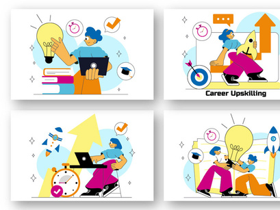 10 Career Upskilling Illustration