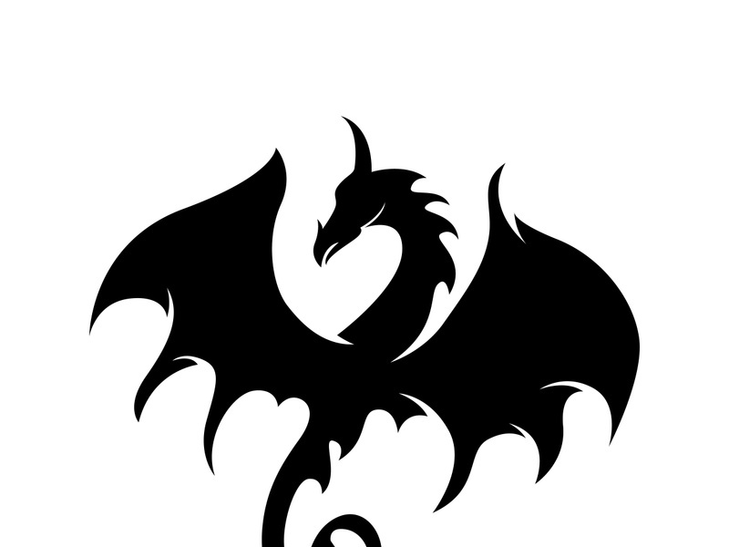 Dragon illustration icon design template vector