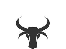 Bull head logo vector icon design illustration