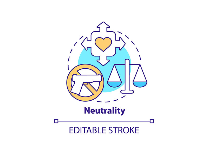 Neutrality concept icon