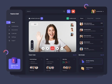 Video Conference Dashboard Design preview picture
