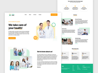 Medical Healthcare Landing Page Template Design