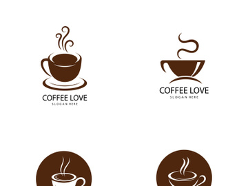 Coffee logo  icon vector illustration template preview picture