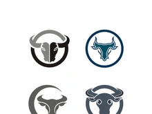 Bull head logo vector icon design illustration