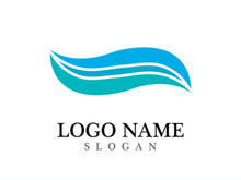 Wave beach vector illustration design logo