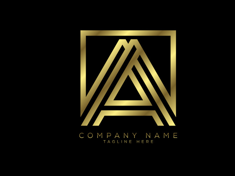 Luxury golden color line letter, Graphic Alphabet Symbol for Corporate Business Identity