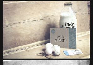 Organic Food Photo Mockup Milk & Eggs Vol.2
