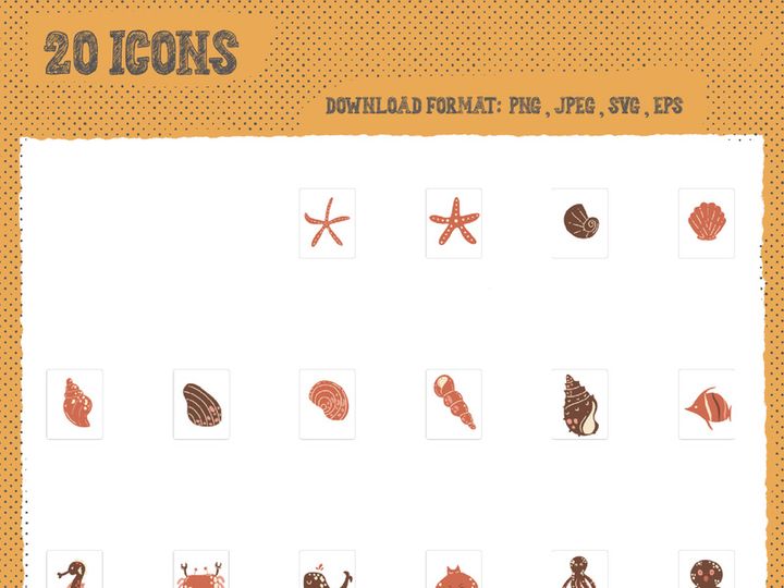 20 svg illustration stamps stickers icons images pictures sea animal