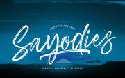 Sayodies - Handbrush Script Font