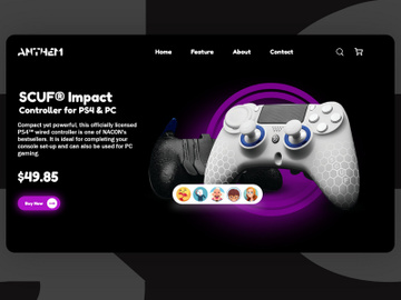 PS5 Controller Webpage Design preview picture