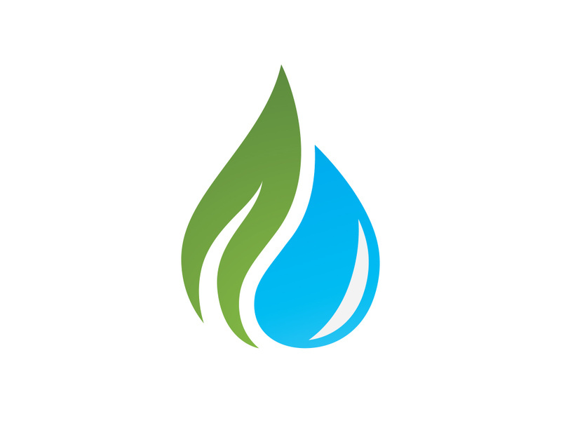 water drop nature Logo Template vector illustration design