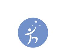 People star logo design to achieve a success or dream.