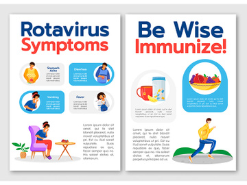 Rotavirus symptoms flat vector brochure template preview picture
