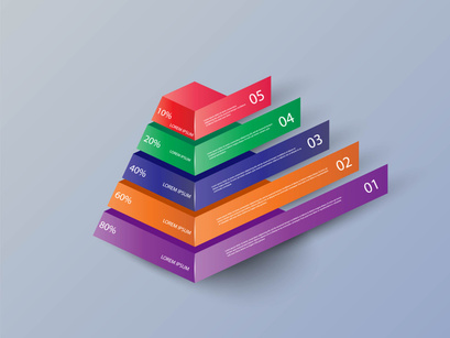 Colorful 3d Infographic