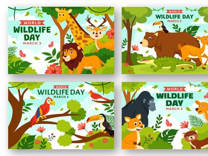 12 World Wildlife Day Illustration