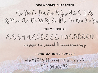 Diola Gonel - Monoline Handwritten Font