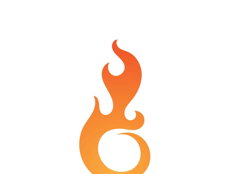 Fire flame logo vector illustration desig
