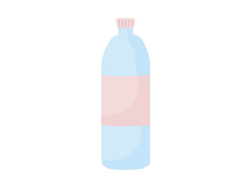 Bottle with fresh water semi flat color vector object preview picture