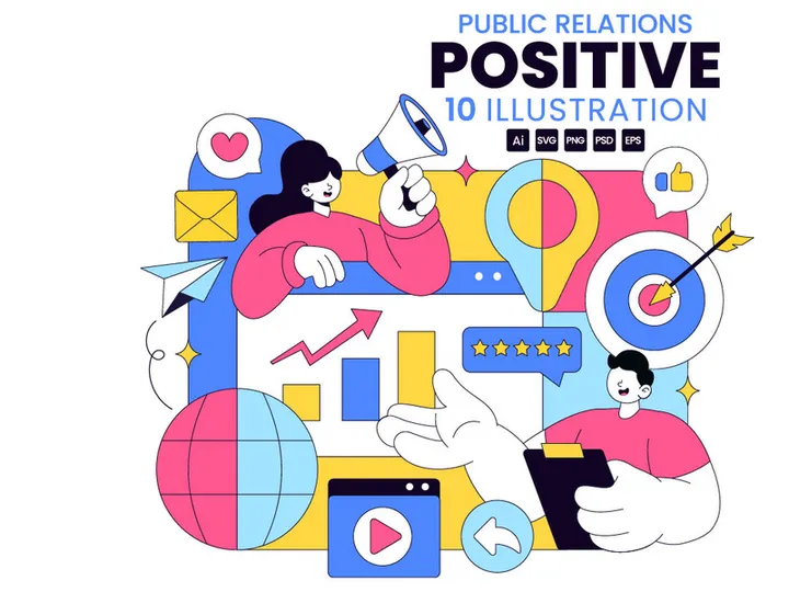 10 Public Relations Positive Illustration