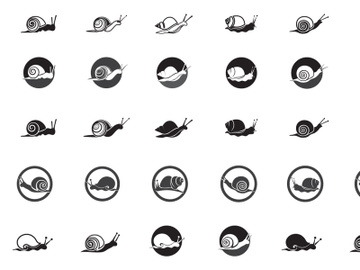 Snail Icon logo vector Template Element preview picture