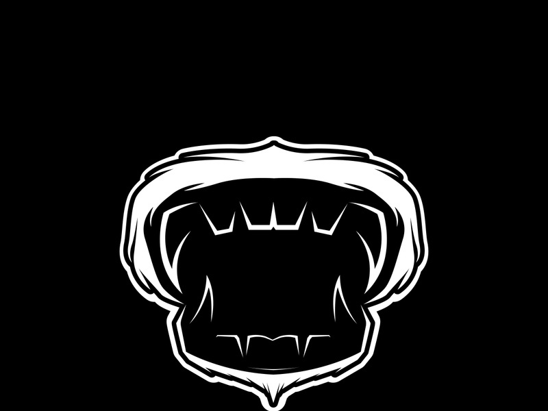 Mouth angry logo and symbol vector template icon