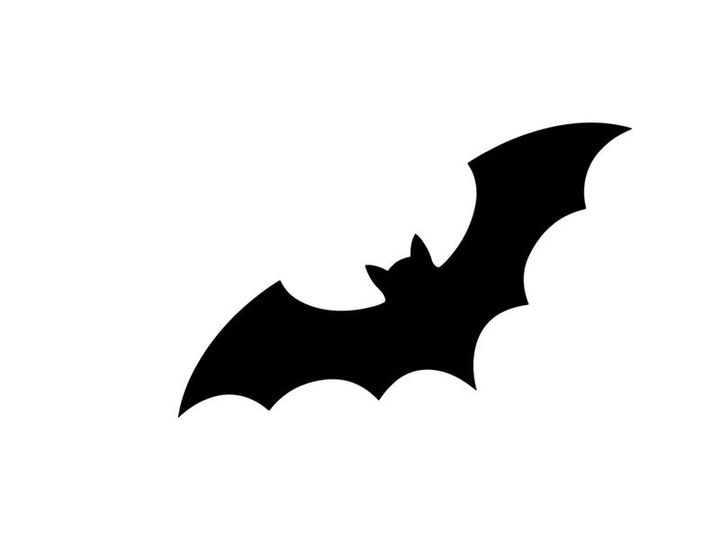 Silhouette eines fliegenden Fledermaus in Nachthimmel für Halloween oder Horror-Themen