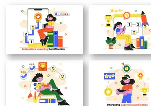 10 Interactive Learning Gamification Illustration