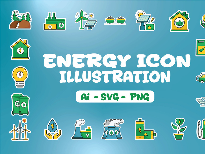 Energi Icon Illustration