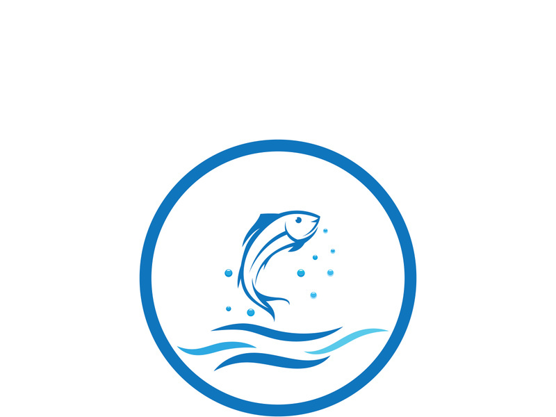 Ocean water wave wave logo design.