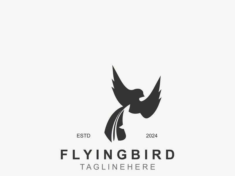 Abstract Flying Bird logo design template Wing illustration