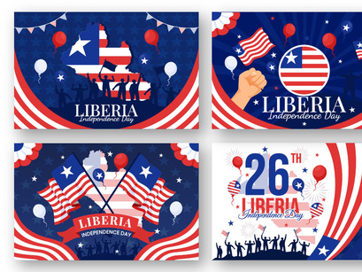 12 Liberia Independence Day Illustration
